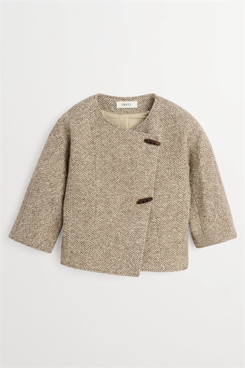 SKALL STUDIO CLOTHILDE BLAZER BROWN/CREAM HERRINGBONE